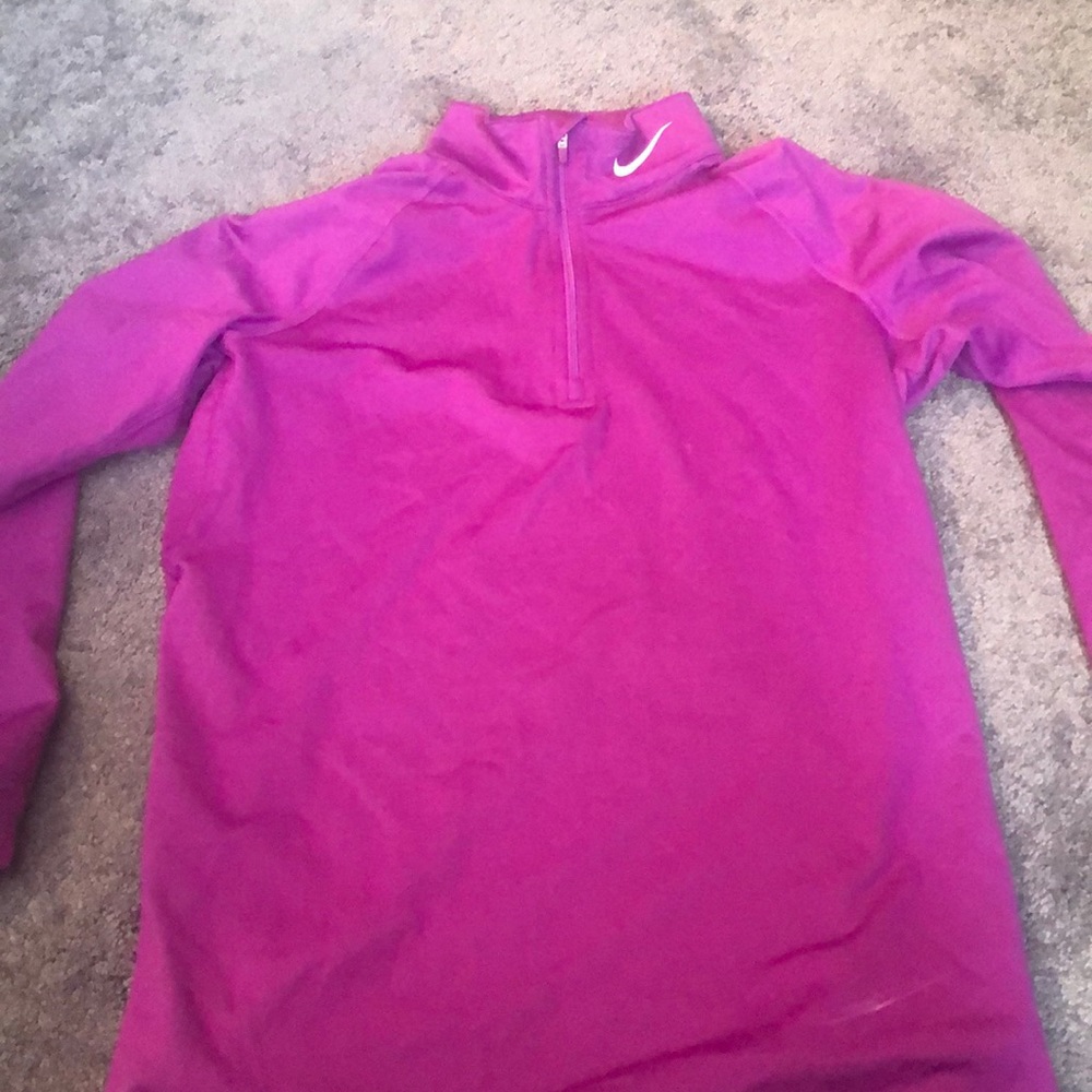 Nike purple quarter zip dry fit shirt